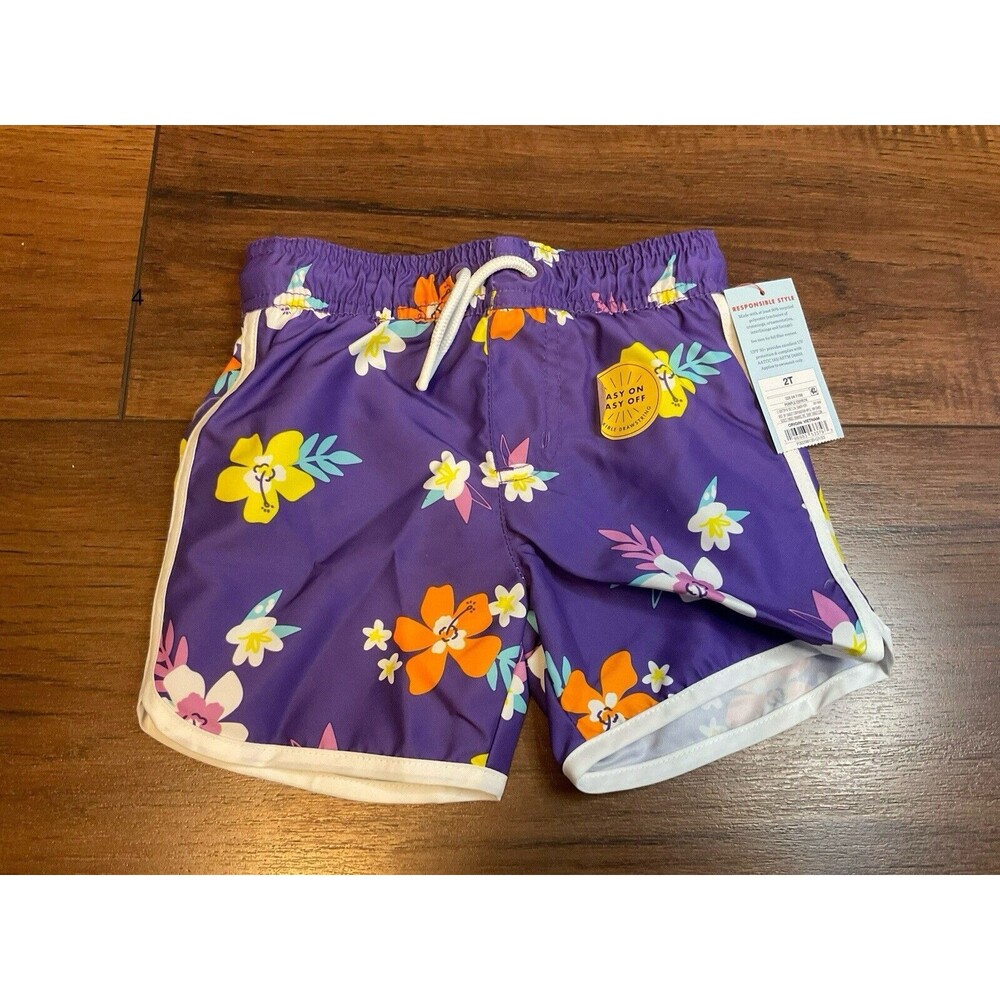 Boys Hawaiian Style Swim Trunks 2t 3t 5t Toddler NWT